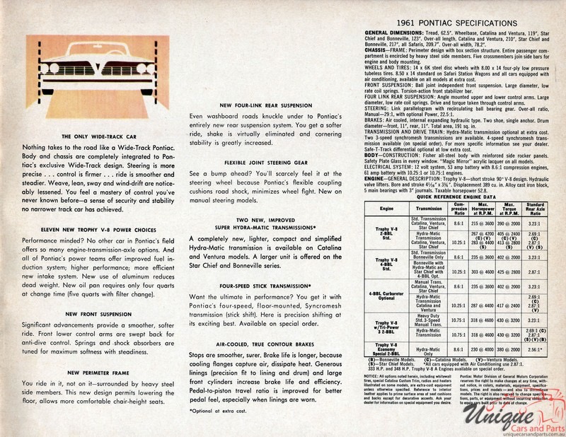 1961 Pontiac Brochure Page 3